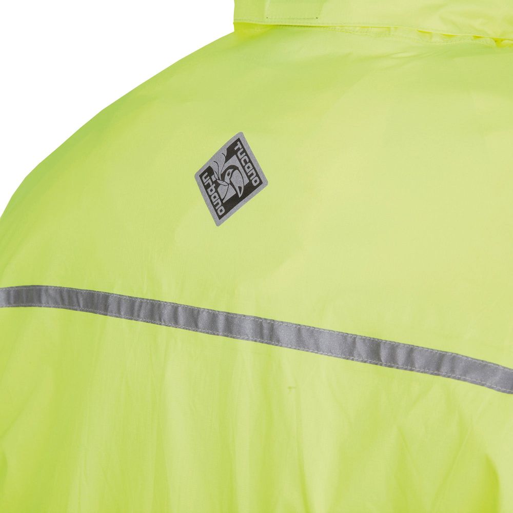 Tucano Urbano Nano Rain Jacket Plus Hydroscud Super-Compact Raincoat Jacket Fluo Yellow (Image 3) - ThrottleChimp