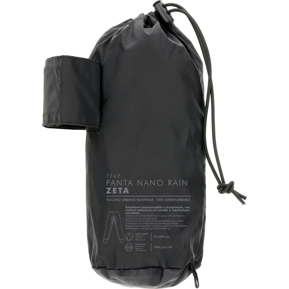 Tucano Urbano Nano Rain Zeta Hydroscud Rainproof Trouser Black (Image 8) - ThrottleChimp