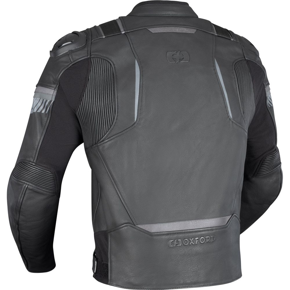 Oxford Cypher 1.0 Leather Jacket Stealth Black (Image 2) - ThrottleChimp