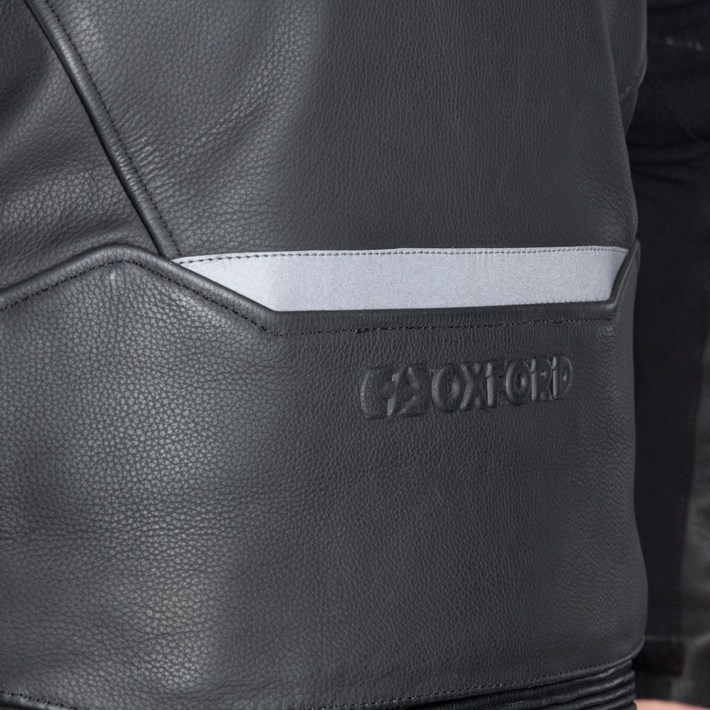 Oxford Cypher 1.0 Leather Jacket Black / Fluo Yellow FREE 1 YEAR Returns, FREE UK Delivery | ThrottleChimp