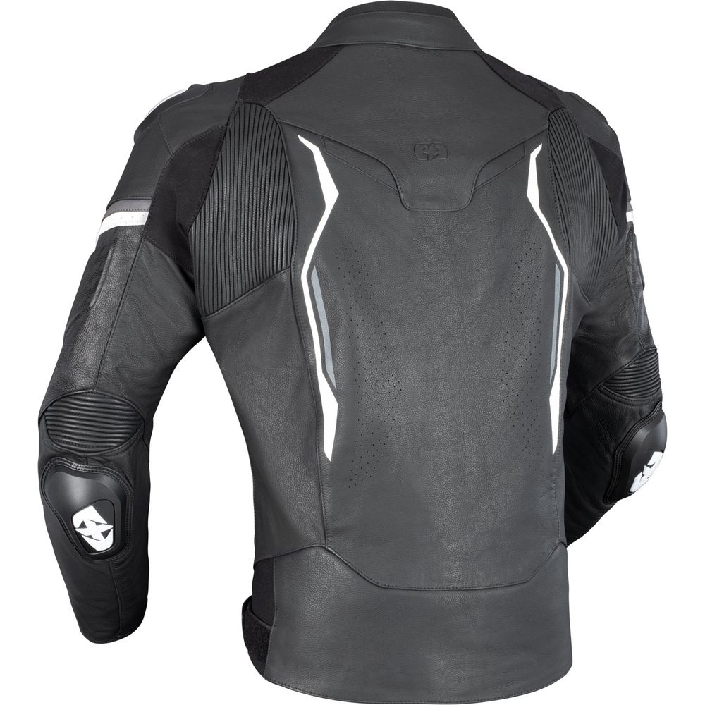 Oxford Nexus 1.0 Leather Jacket Black / White (Image 2) - ThrottleChimp