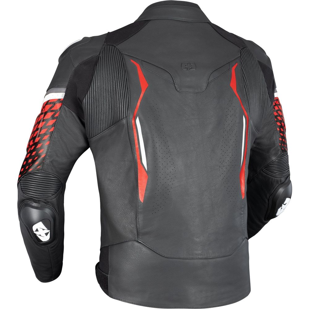 Oxford Nexus 1.0 Leather Jacket Black / Red (Image 2) - ThrottleChimp