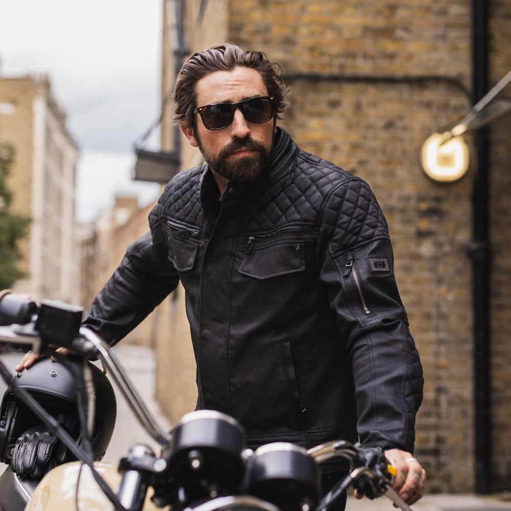 Oxford Hardwick Textile Jacket Black (Image 17) - ThrottleChimp