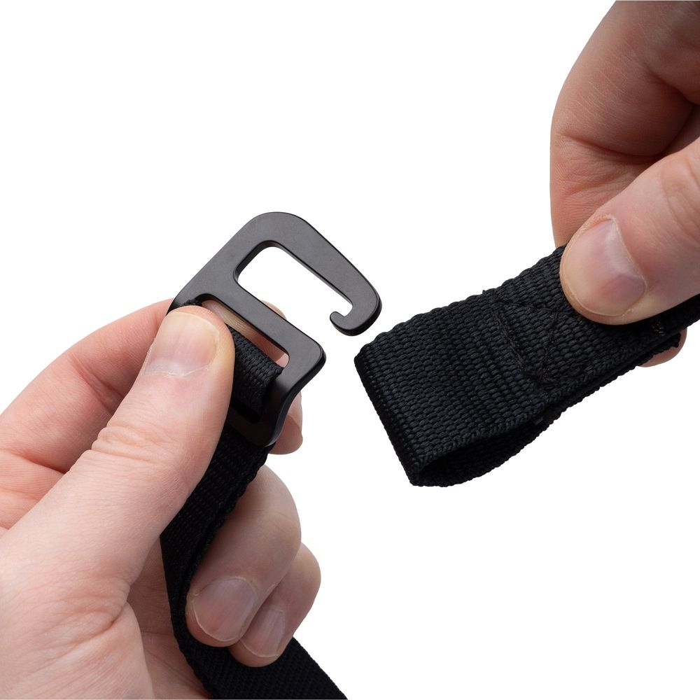 Oxford Atlas G Hook Straps Pair Black - 26mm x 1.2m (Image 3) - ThrottleChimp