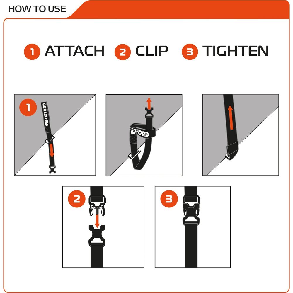 Oxford Atlas B Clip Straps Pair Lichen - 17mm x 2.0m (Image 10) - ThrottleChimp