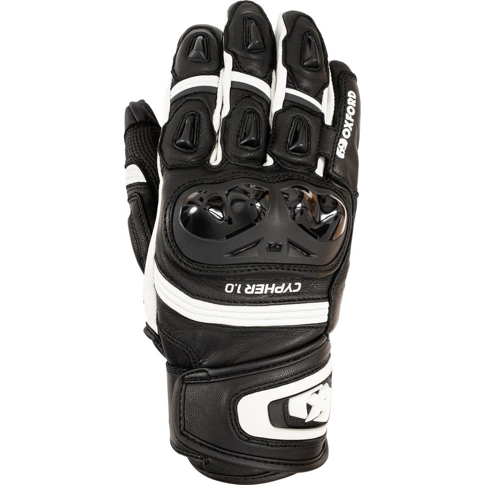 Oxford Cypher 1.0 Short Leather Gloves Black / White