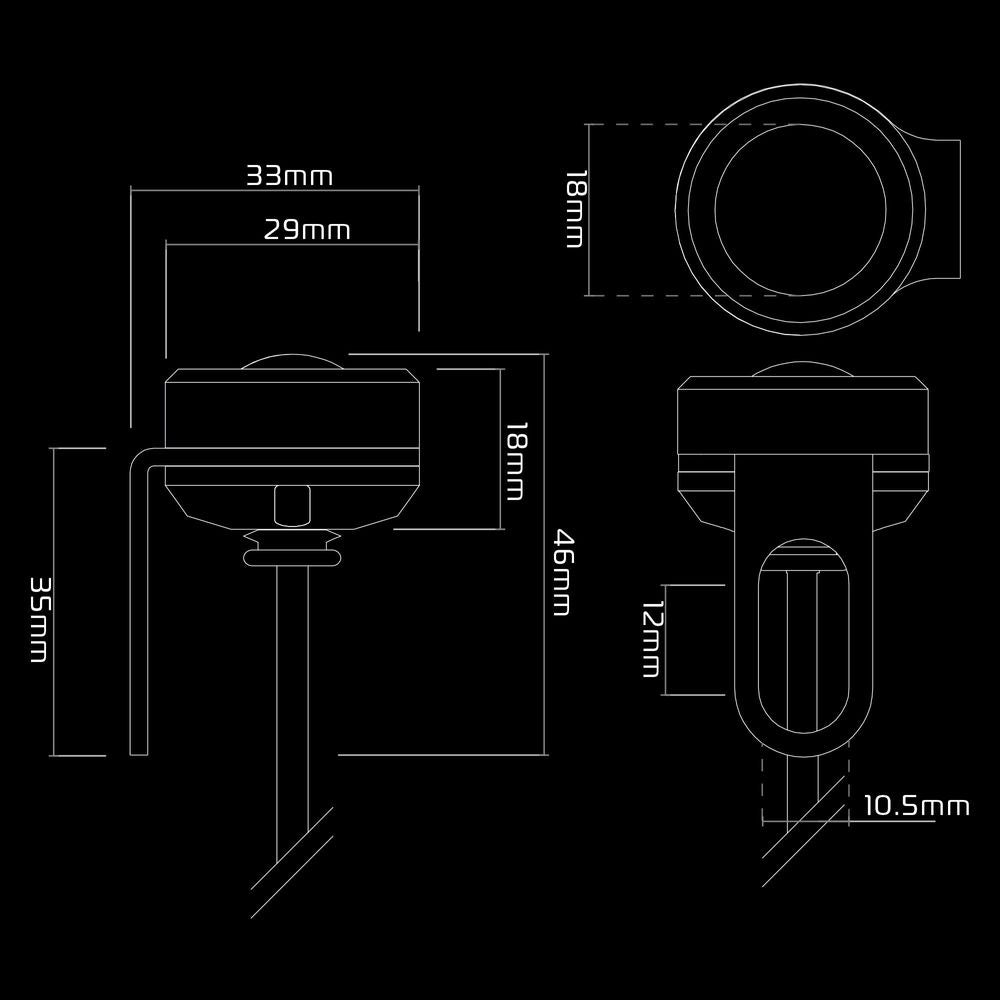 Oxford Rear Run Lights Black FREE 1 YEAR Returns, FREE UK Delivery | ThrottleChimp