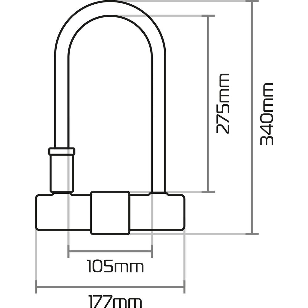 Oxford Magnum Duo U-Lock With Bracket & Cable Black / Yellow - 170 x 315mm (Image 5) - ThrottleChimp