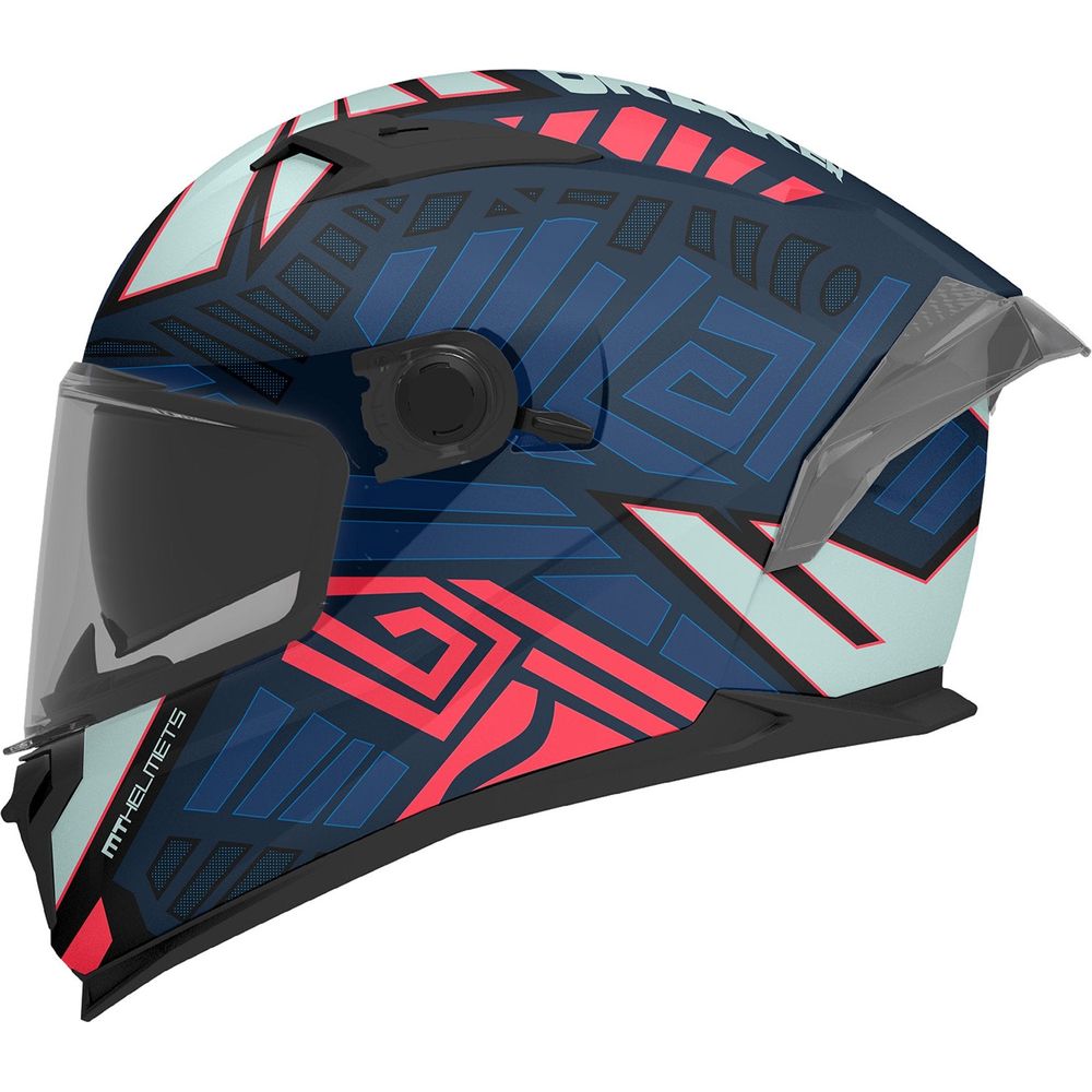 MT Braker SV Zebra C7 Full Face Helmet Matt Black / Blue - ThrottleChimp