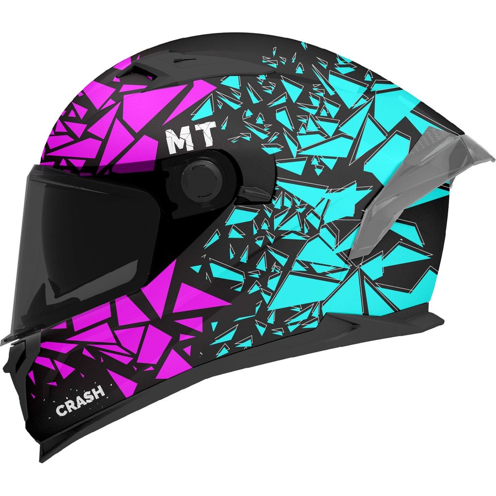 MT Braker Crash SV B8 Full Face Helmet Matt Black / Purple / Blue - ThrottleChimp