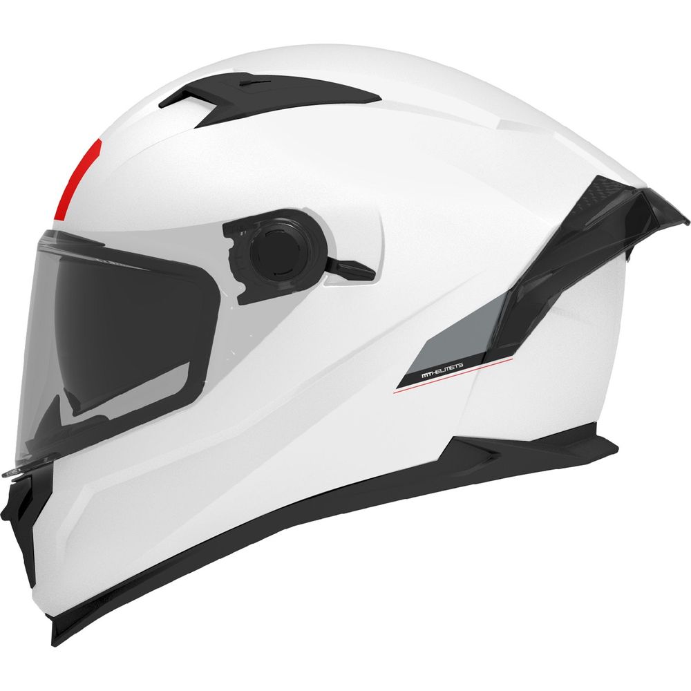 MT Braker SV Solid A0 Full Face Helmet Gloss Pearl White - ThrottleChimp