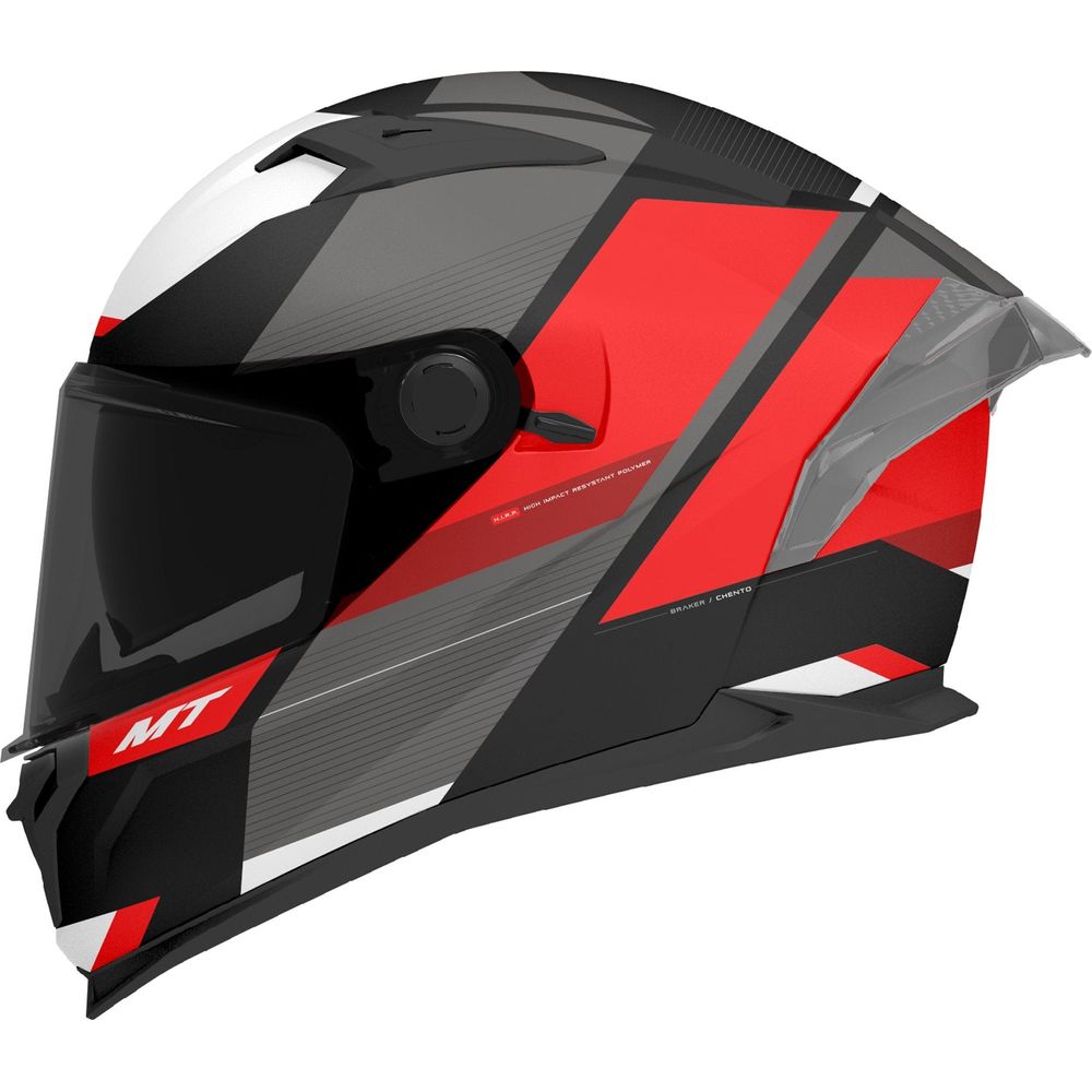 MT Braker SV Chento B5 Full Face Helmet Matt Black / Red - ThrottleChimp