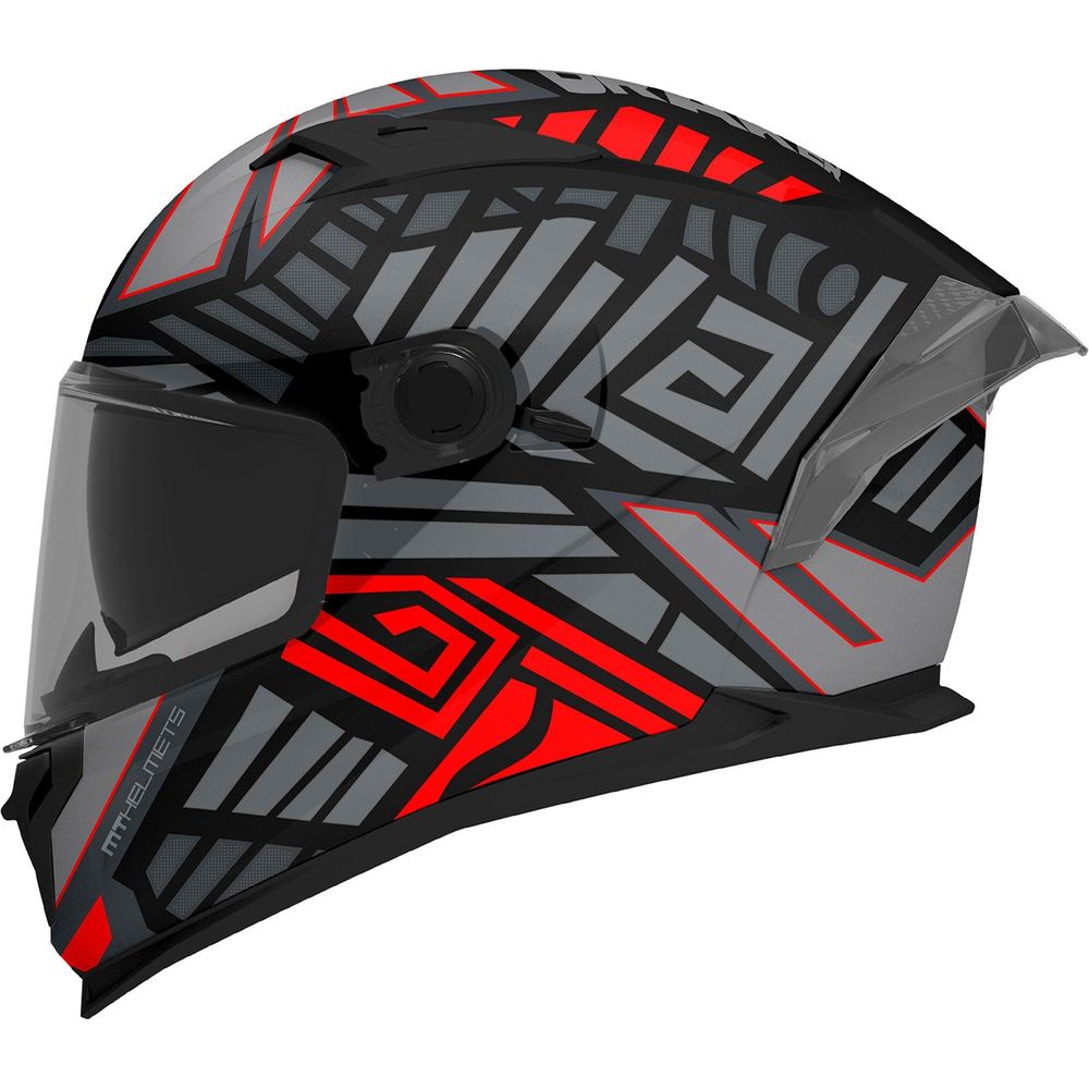 MT Braker SV Zebra B5 Full Face Helmet Matt Black / Red - ThrottleChimp