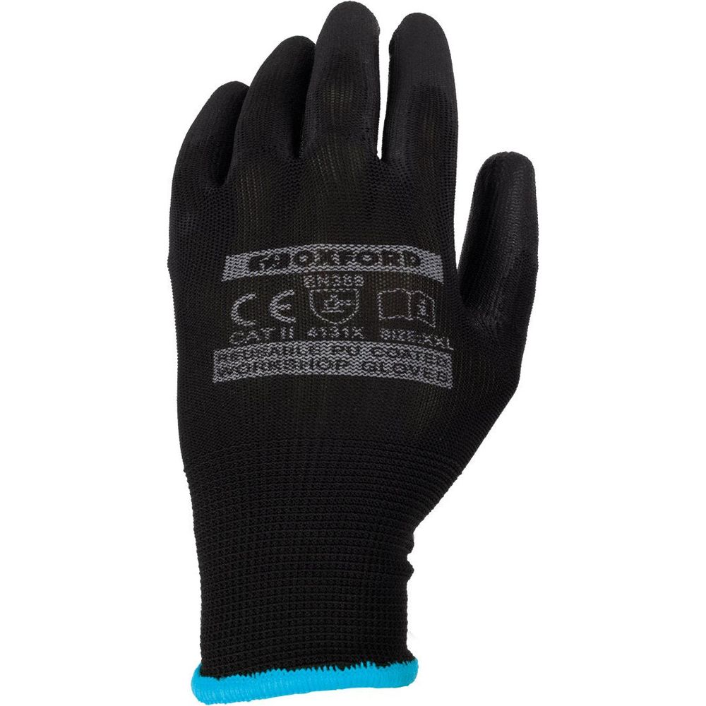 Oxford PU Coated Workshop Gloves Blue / Black - ThrottleChimp