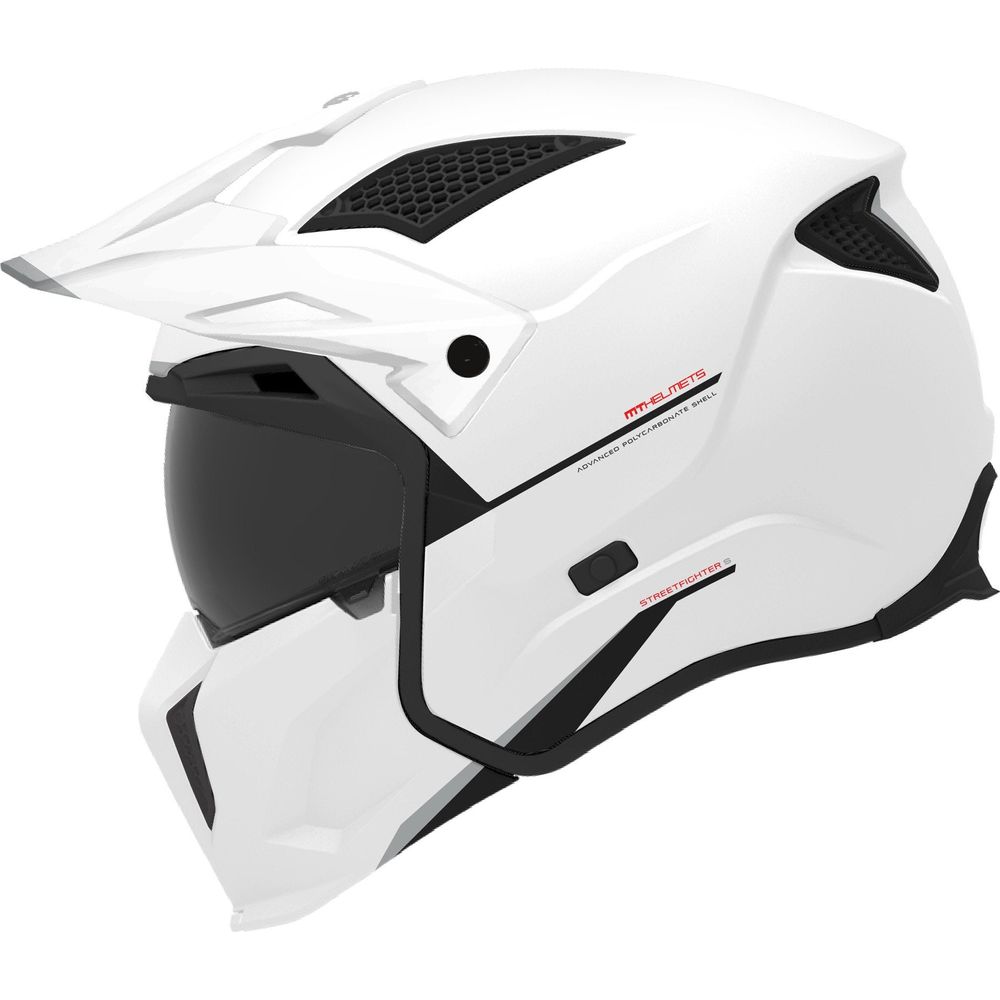 MT Streetfighter SV S Solid A0 Adventure Helmet Gloss Pearl FREE 1 YEAR Returns, FREE UK Delivery | ThrottleChimp