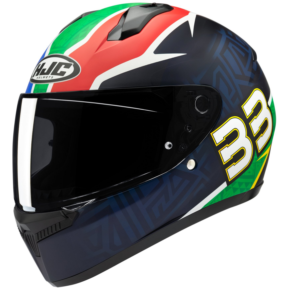 HJC C10 Brad Binder Full Face Helmet MC21SF Red / White / Blue - ThrottleChimp