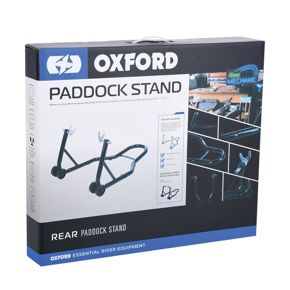 Oxford Big Black Bike Rear Paddock Stand (Image 2) - ThrottleChimp