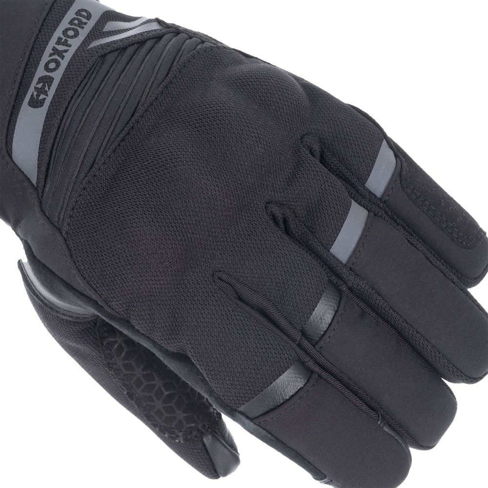 Oxford Dakar 1.0 Dry2Dry Ladies Textile Gloves Stealth Black FREE 1 YEAR Returns, FREE UK Delivery | ThrottleChimp