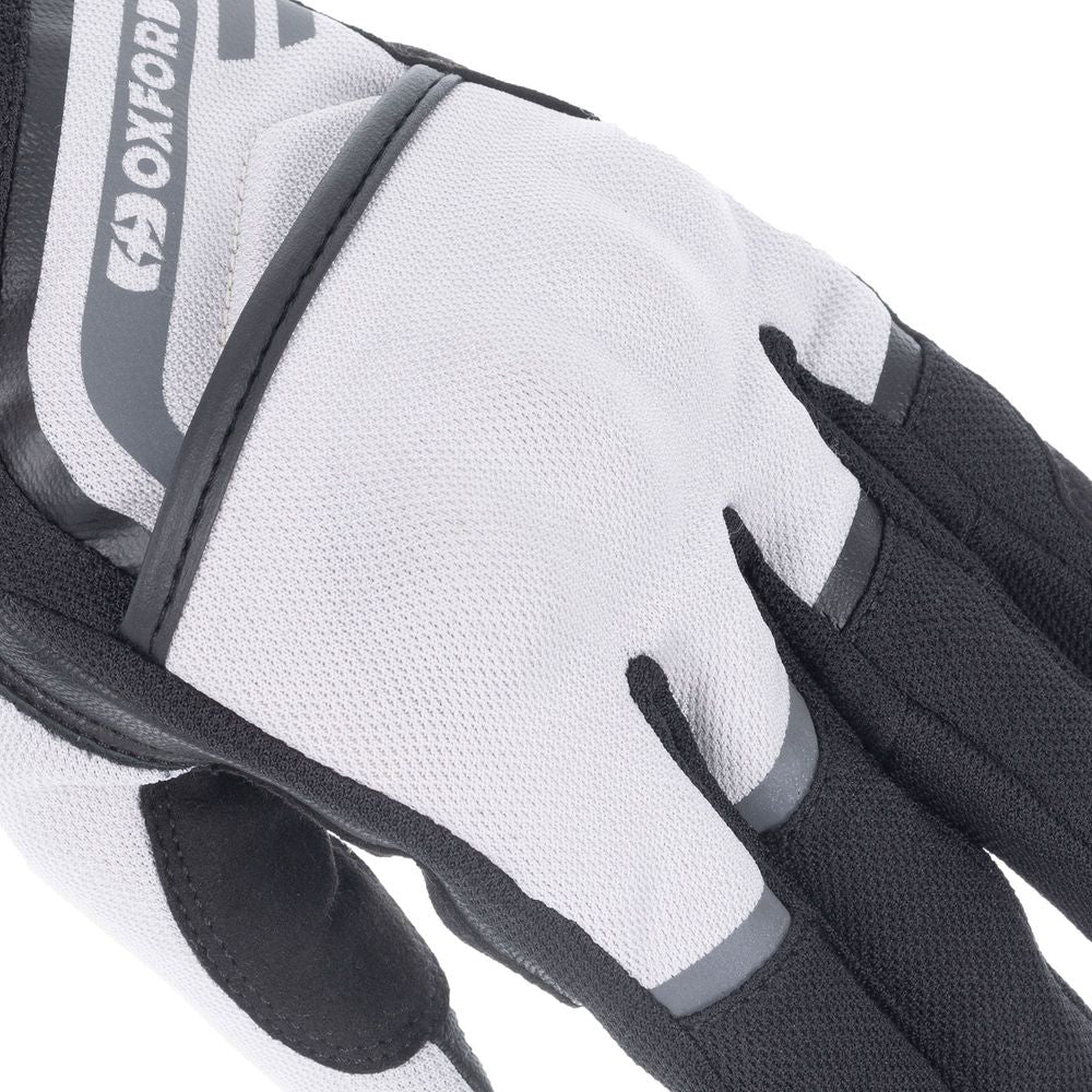 Oxford Dakar 1.0 Textile Gloves Silver / Black (Image 8) - ThrottleChimp