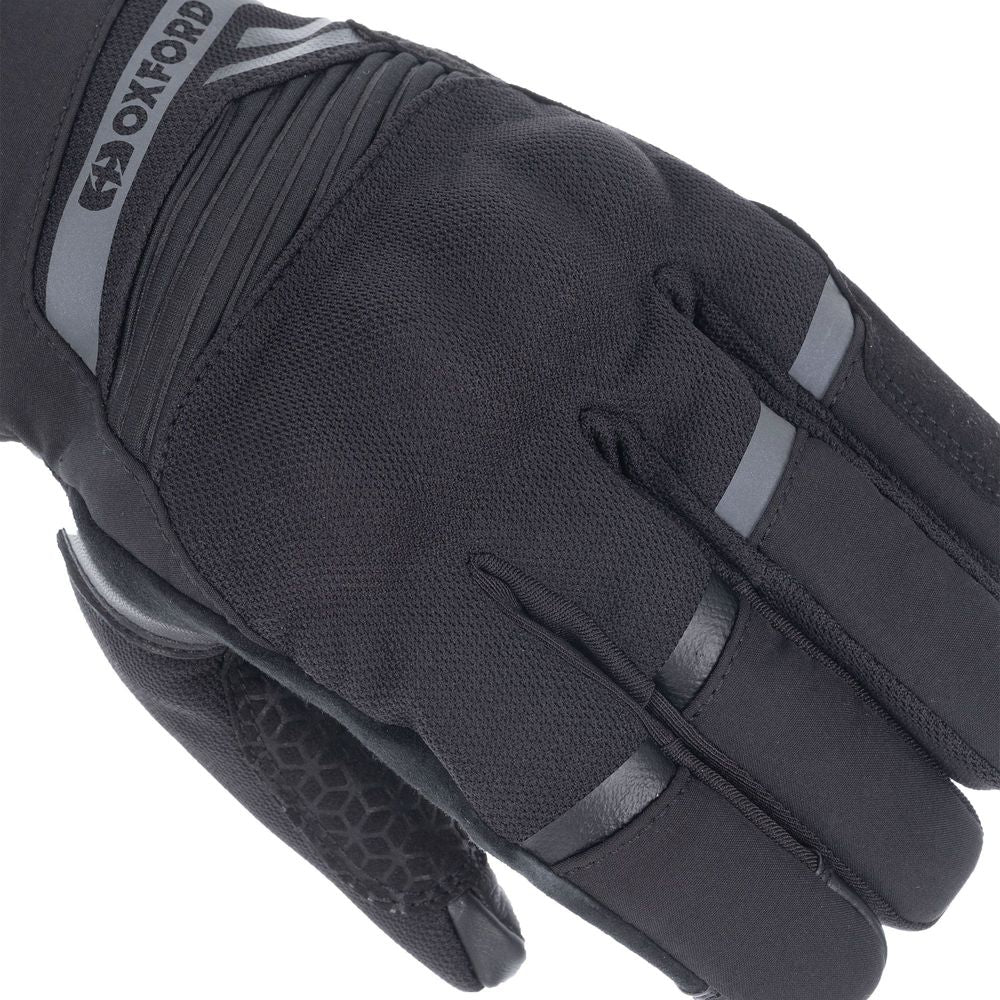 Oxford Dakar 1.0 Dry2Dry Textile Gloves Stealth Black (Image 3) - ThrottleChimp