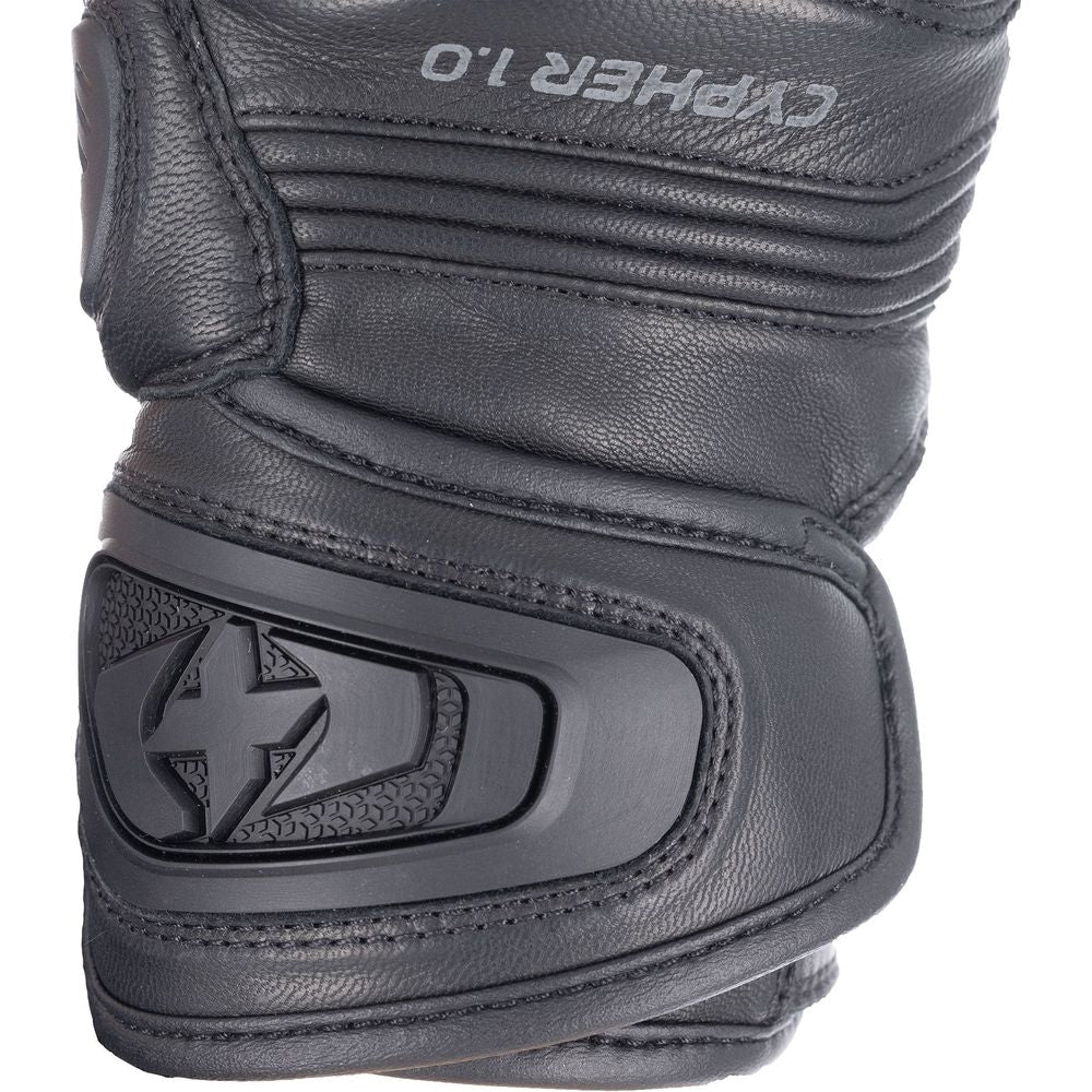 Oxford Cypher 1.0 Short Leather Gloves Stealth Black