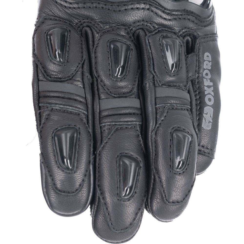 Oxford Cypher 1.0 Short Leather Gloves Stealth Black