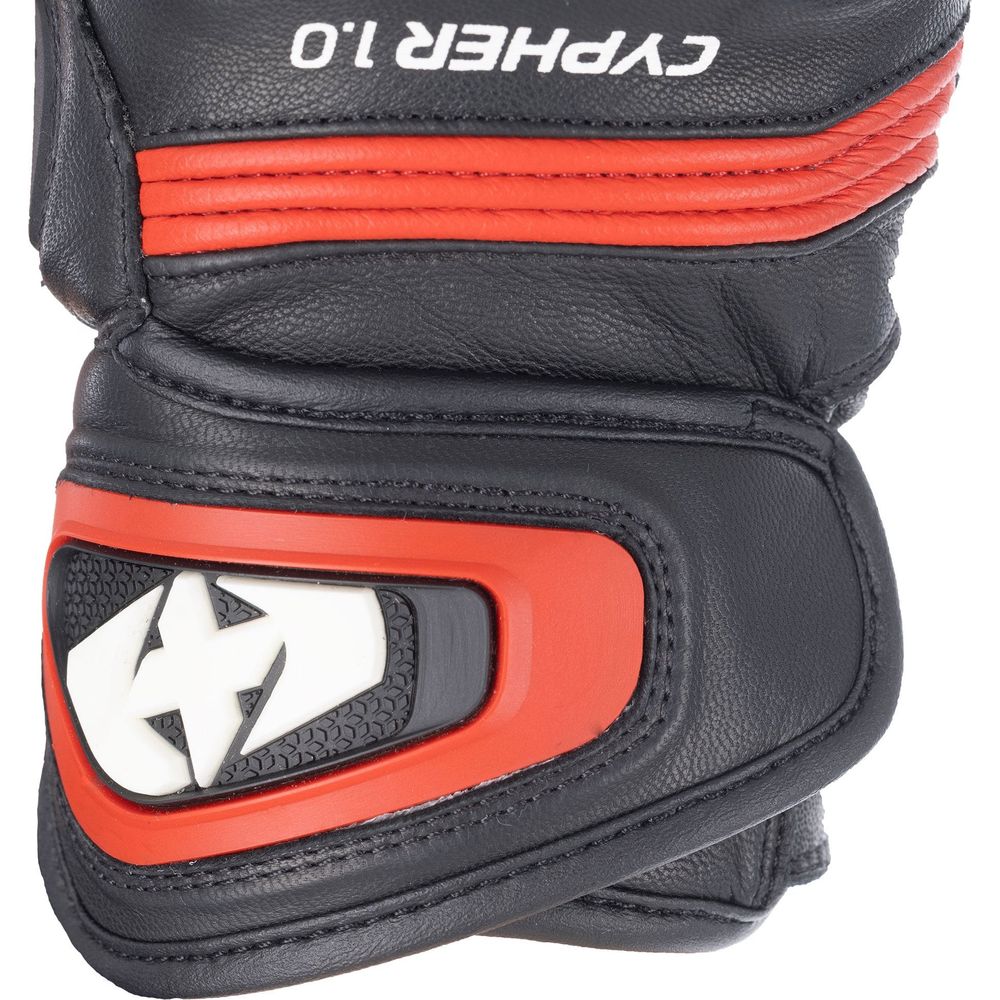 Oxford Cypher 1.0 Short Leather Gloves Black / Red / White