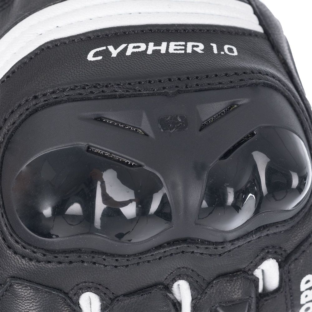 Oxford Cypher 1.0 Short Leather Gloves Black / White