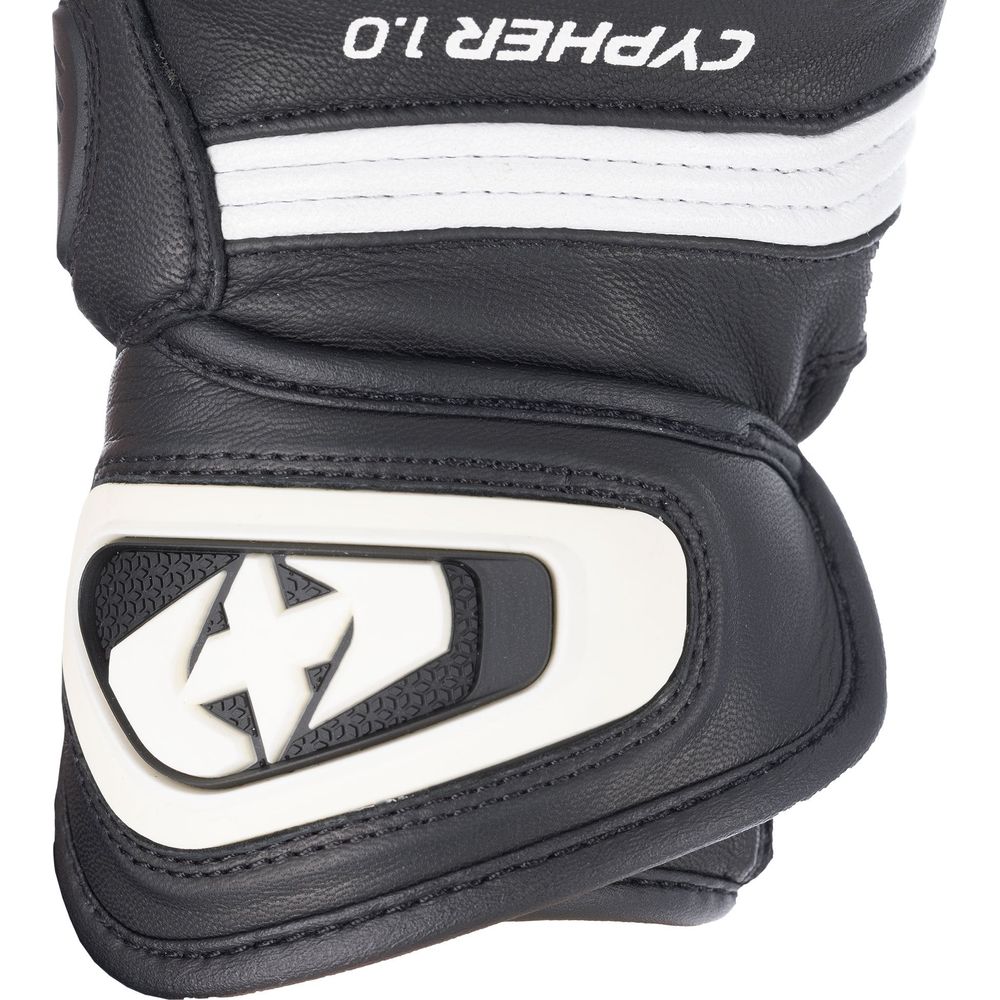 Oxford Cypher 1.0 Short Leather Gloves Black / White