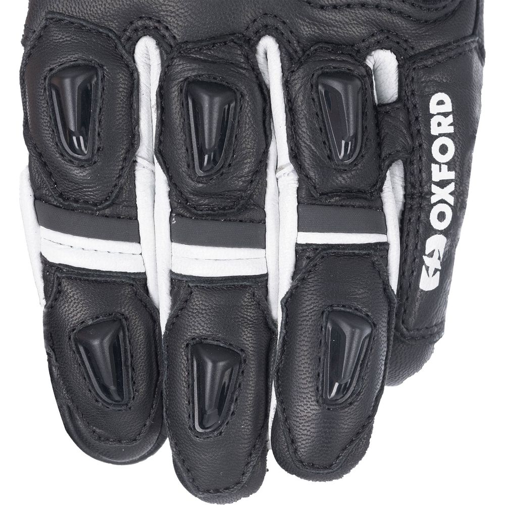 Oxford Cypher 1.0 Short Leather Gloves Black / White