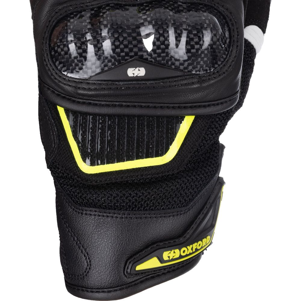 Oxford RP-4S 3.0 Leather Gloves Black / White / Yellow