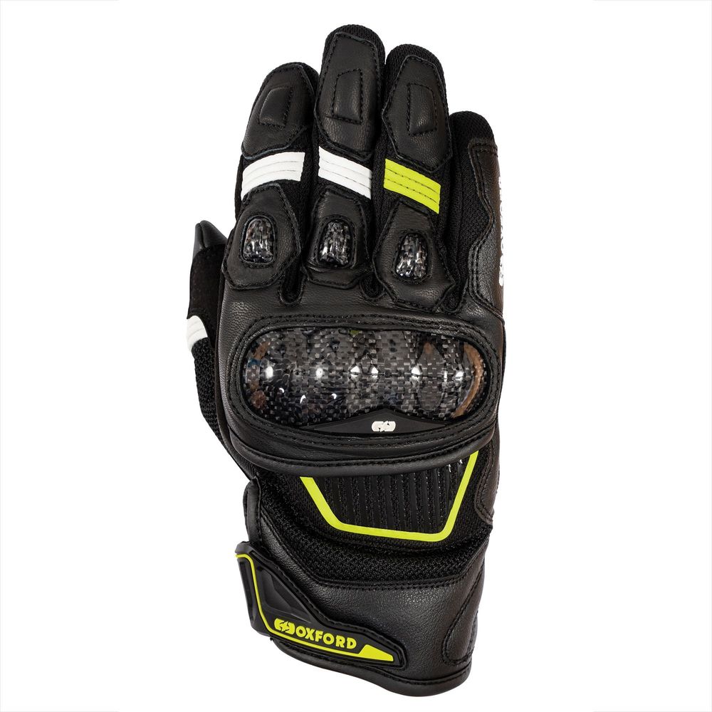 Oxford RP-4S 3.0 Leather Gloves Black / White / Yellow