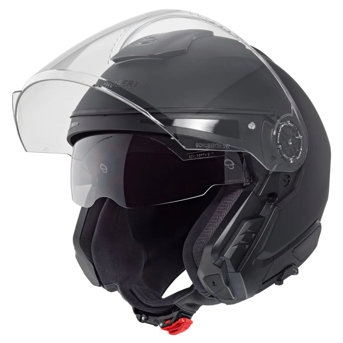 Schuberth J2 Open Face Helmet Matt Black FREE 1 YEAR Returns, FREE UK Delivery | ThrottleChimp