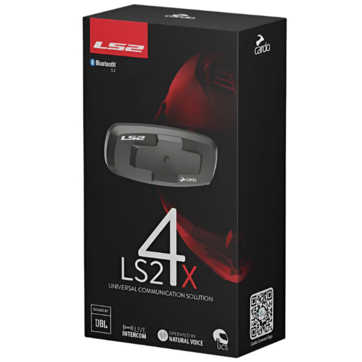 LS2 4X Bluetooth Intercom System Black