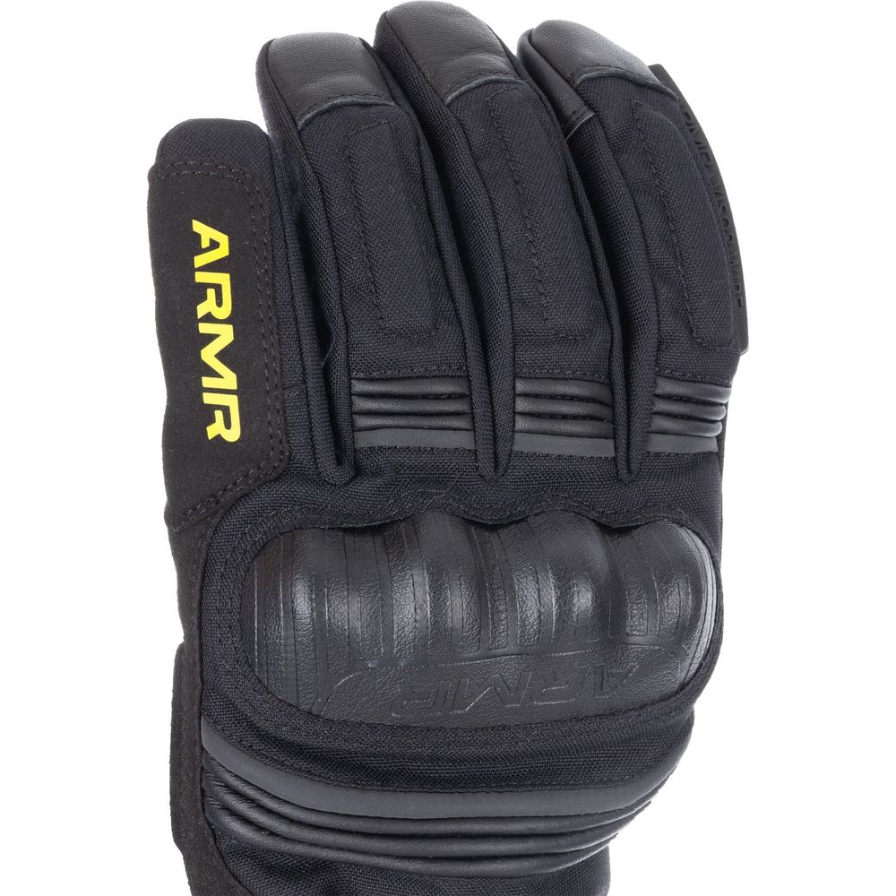 ARMR Kumaji 3.0 Waterproof Textile Gloves Black / Yellow (Image 8) - ThrottleChimp