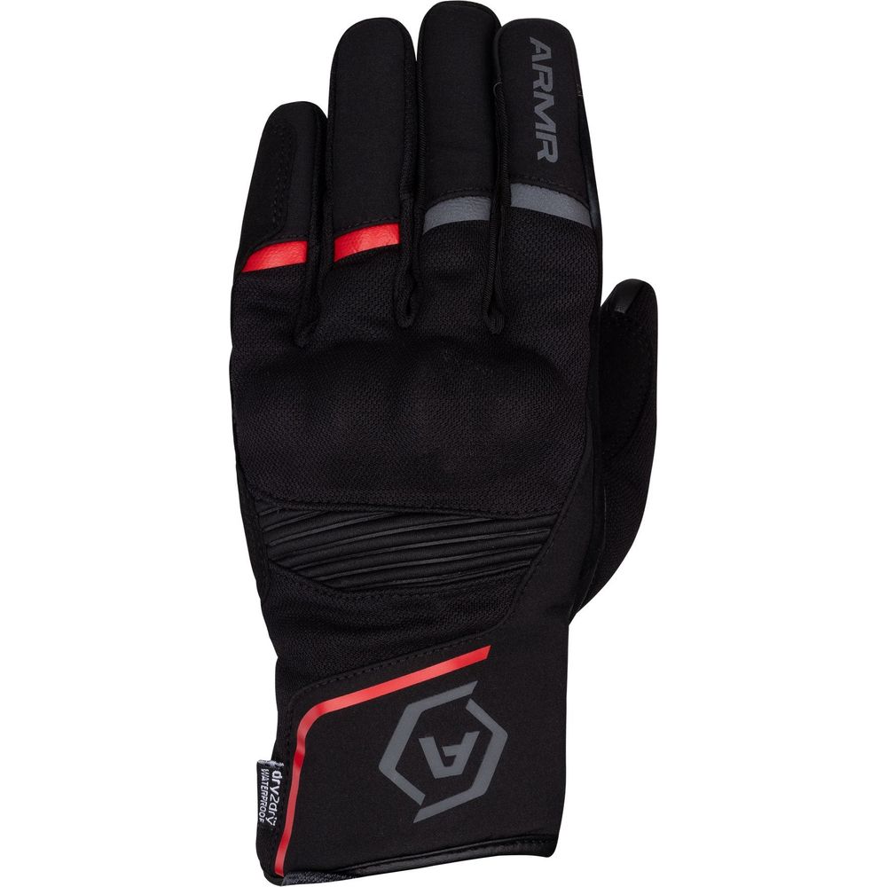 ARMR Eyoshi 3.0 Waterproof Textile Gloves Black / Red - ThrottleChimp