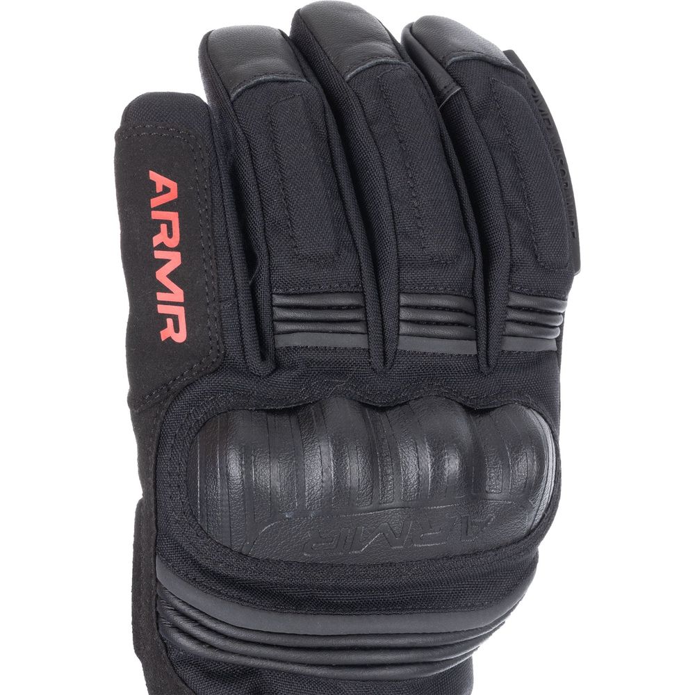 ARMR Kumaji 3.0 Waterproof Textile Gloves Black / Red (Image 8) - ThrottleChimp