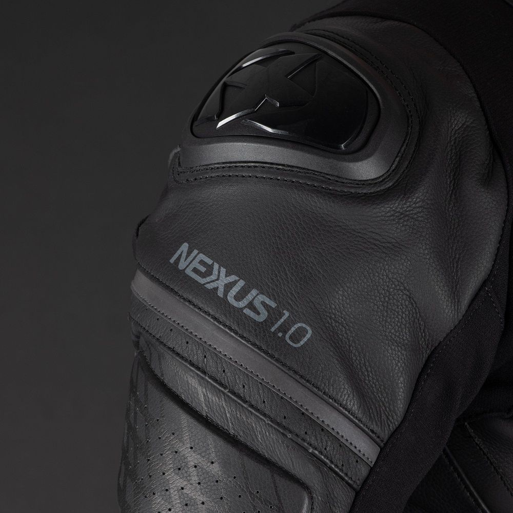 Oxford Nexus 1.0 Leather Jacket Stealth Black (Image 13) - ThrottleChimp