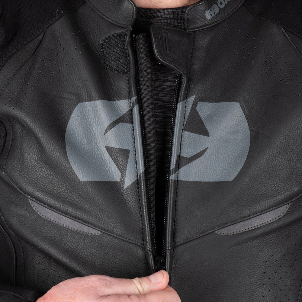 Oxford Nexus 1.0 Leather Jacket Stealth Black (Image 4) - ThrottleChimp