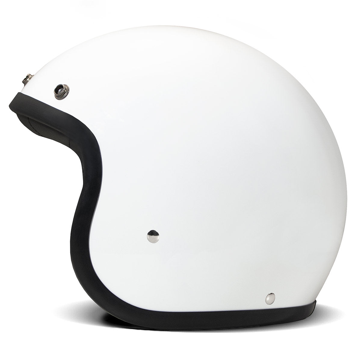 DMD Retro Jet Open Face Helmet Solid White FREE UK Delivery, FREE 365 Day Returns | Moto Central