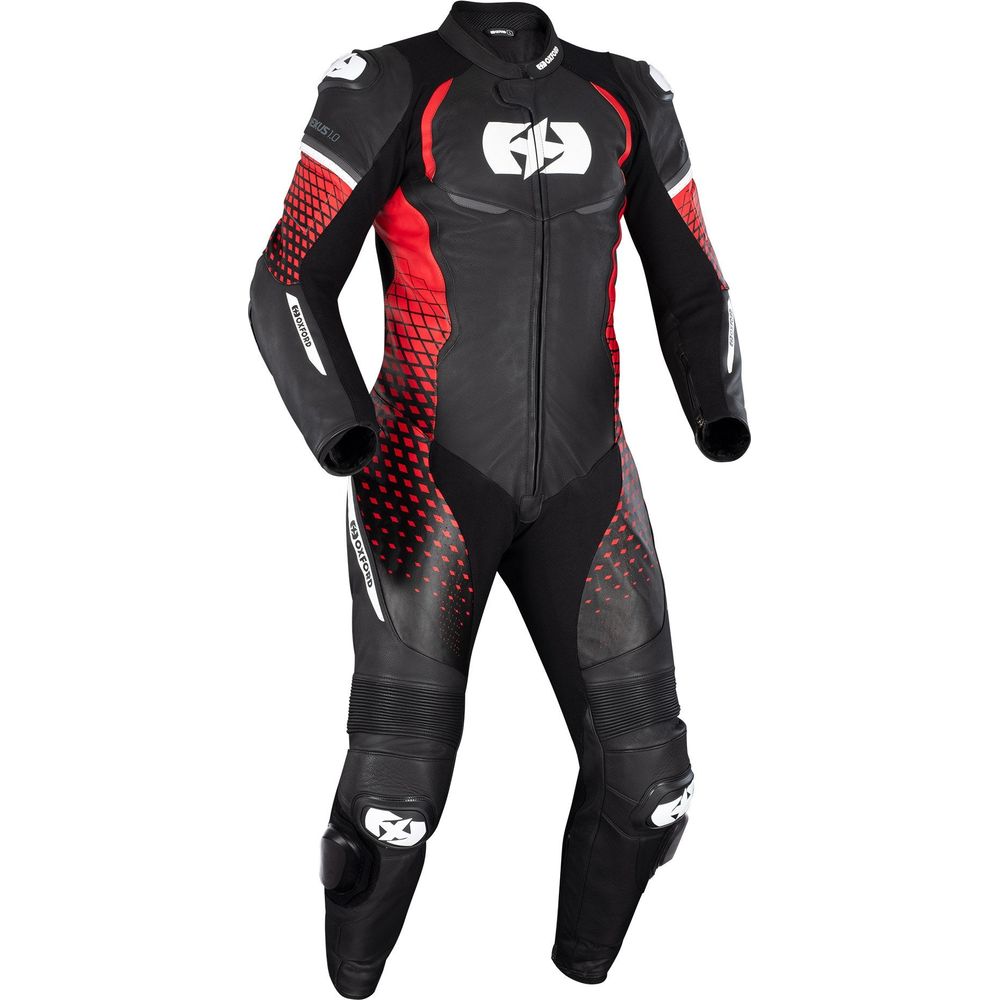 Oxford Nexus 1.0 One Piece Leather Suit Black / Red - ThrottleChimp