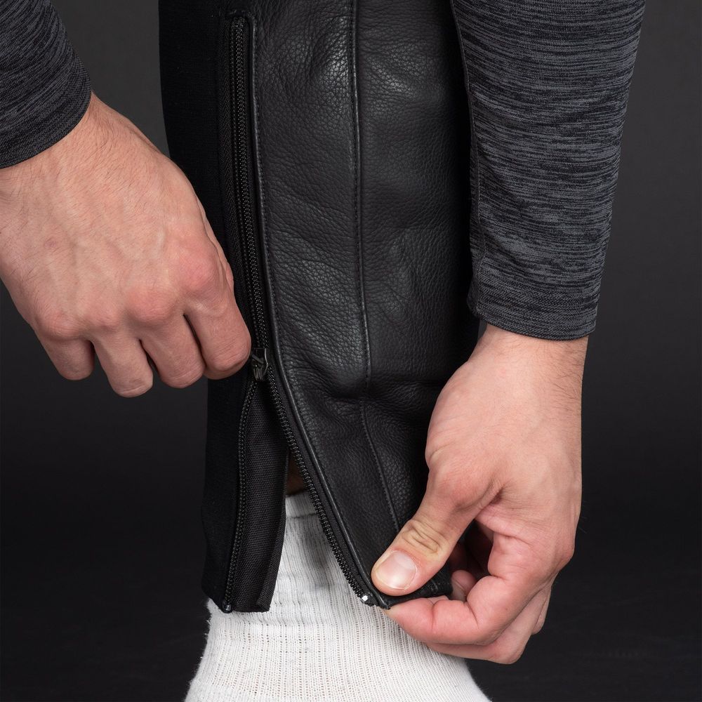 Oxford Nexus 1.0 Leather Trouser Stealth Black FREE 1 YEAR Returns, FREE UK Delivery | ThrottleChimp