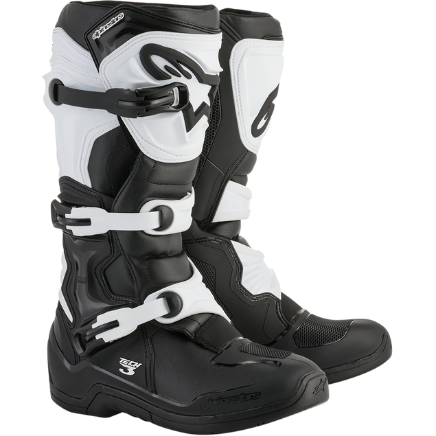 Alpinestars Tech 3 Off-Road Boots Black / White FREE 1 YEAR Returns, FREE UK Delivery | ThrottleChimp