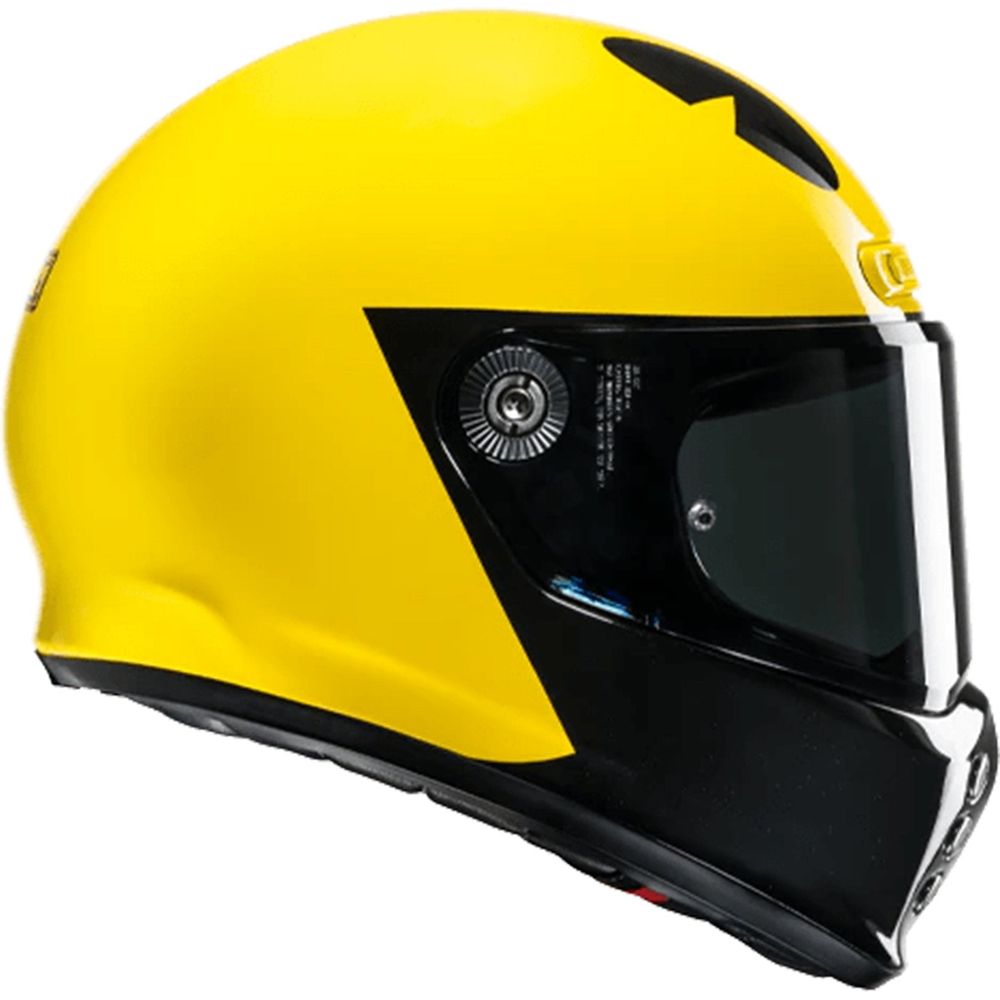 HJC V10 Pac-Man Bandai Namco Full Face Helmet MC3 Yellow (Image 4) - ThrottleChimp