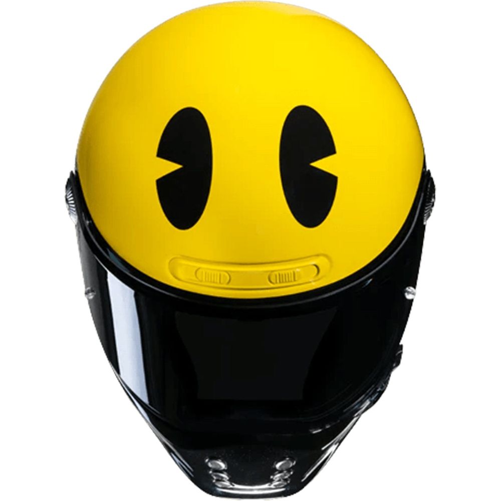 HJC V10 Pac-Man Bandai Namco Full Face Helmet MC3 Yellow (Image 3) - ThrottleChimp