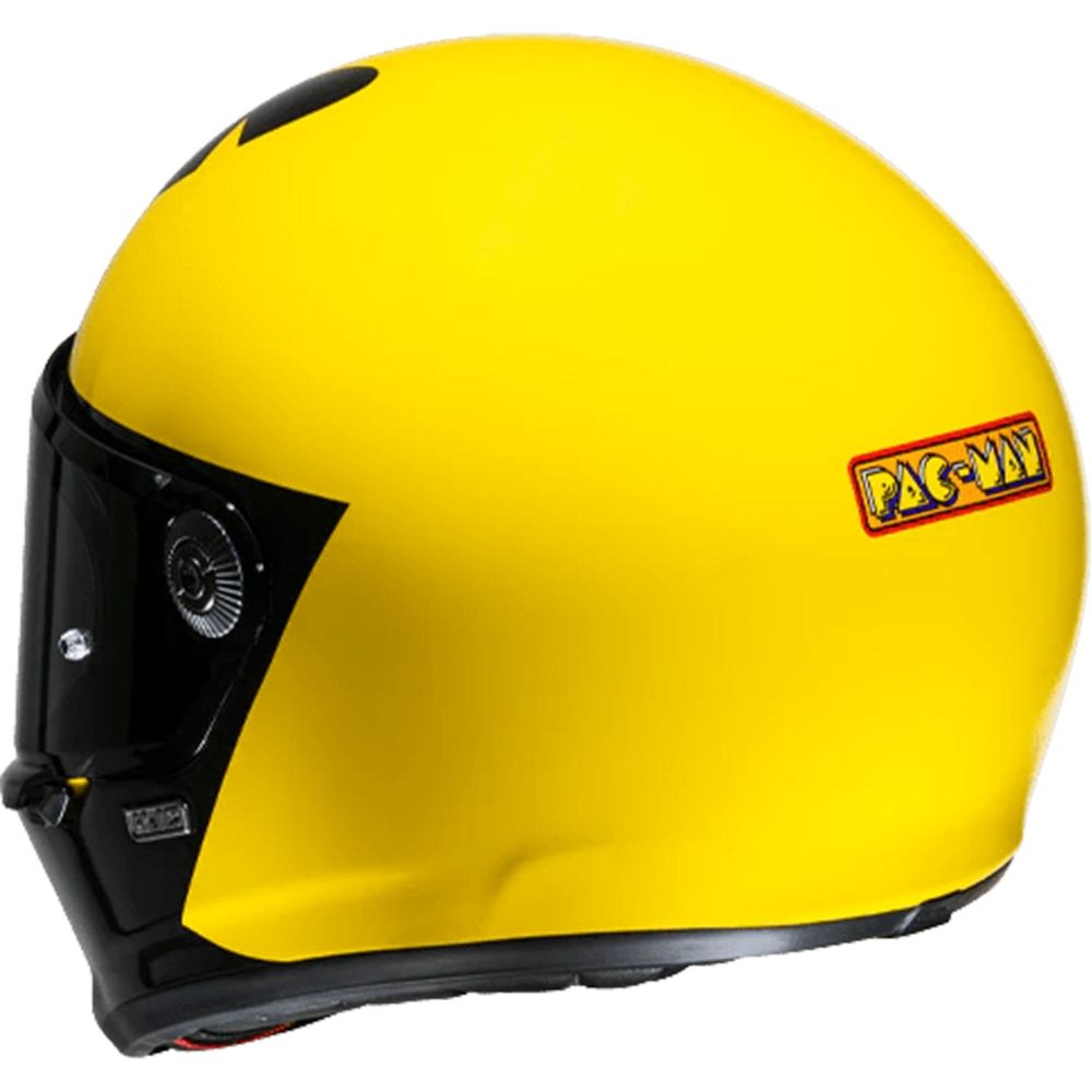 HJC V10 Pac-Man Bandai Namco Full Face Helmet MC3 Yellow (Image 5) - ThrottleChimp