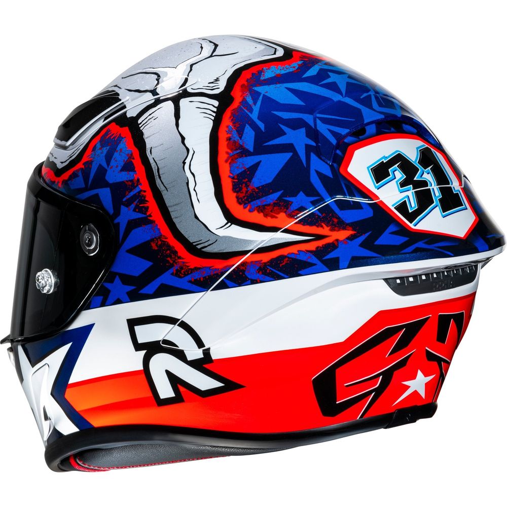 HJC RPHA 1 Garrett Gerloff Replica Full Face Helmet MC21 White / Red / Blue FREE 1 YEAR Returns, FREE UK Delivery | ThrottleChimp