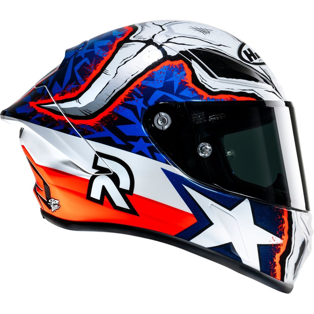 HJC RPHA 1 Garrett Gerloff Replica Full Face Helmet MC21 White / Red / Blue FREE 1 YEAR Returns, FREE UK Delivery | ThrottleChimp