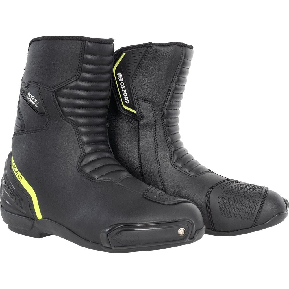 Oxford Code 1.0 Mid Dry2Dry Boots Black / Fluo Yellow