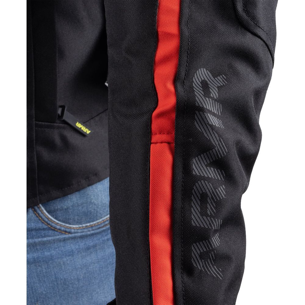 ARMR Eyoshi 3.0 Waterproof Textile Jacket Black / Red FREE 1 YEAR Returns, FREE UK Delivery | ThrottleChimp